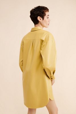 Sunday in Brooklyn Vegan Leather Shirtdress