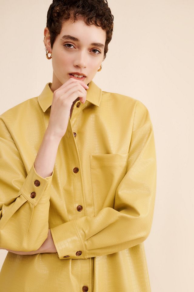 Sunday in Brooklyn Vegan Leather Shirtdress #2