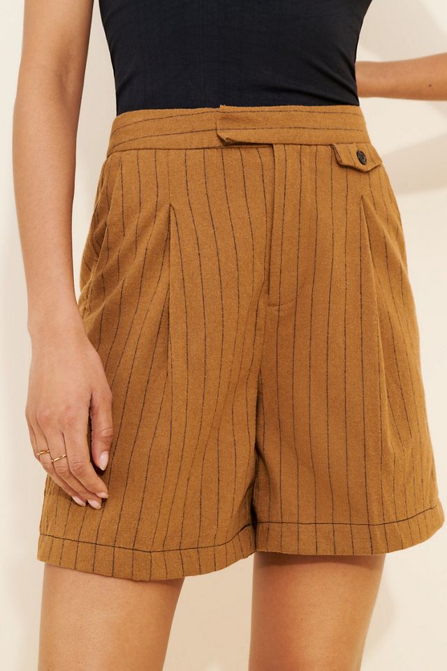 Re_Nuuly Flat Front Wool Blend Trouser Shorts #1