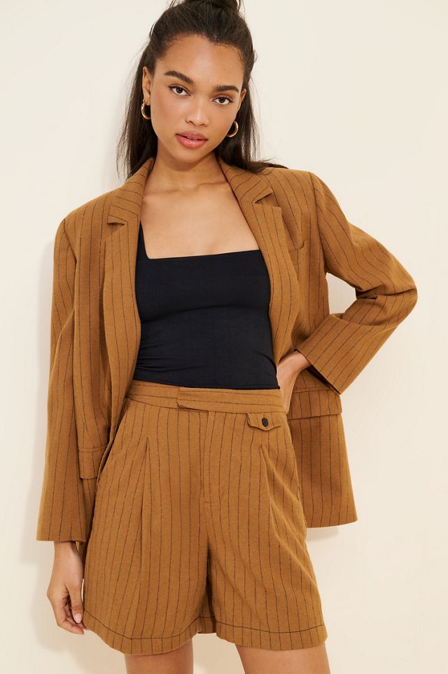 Re_Nuuly Flat Front Wool Blend Trouser Shorts #3
