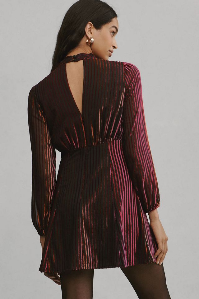 Long-Sleeve Cutout Tunic Mini Dress #1