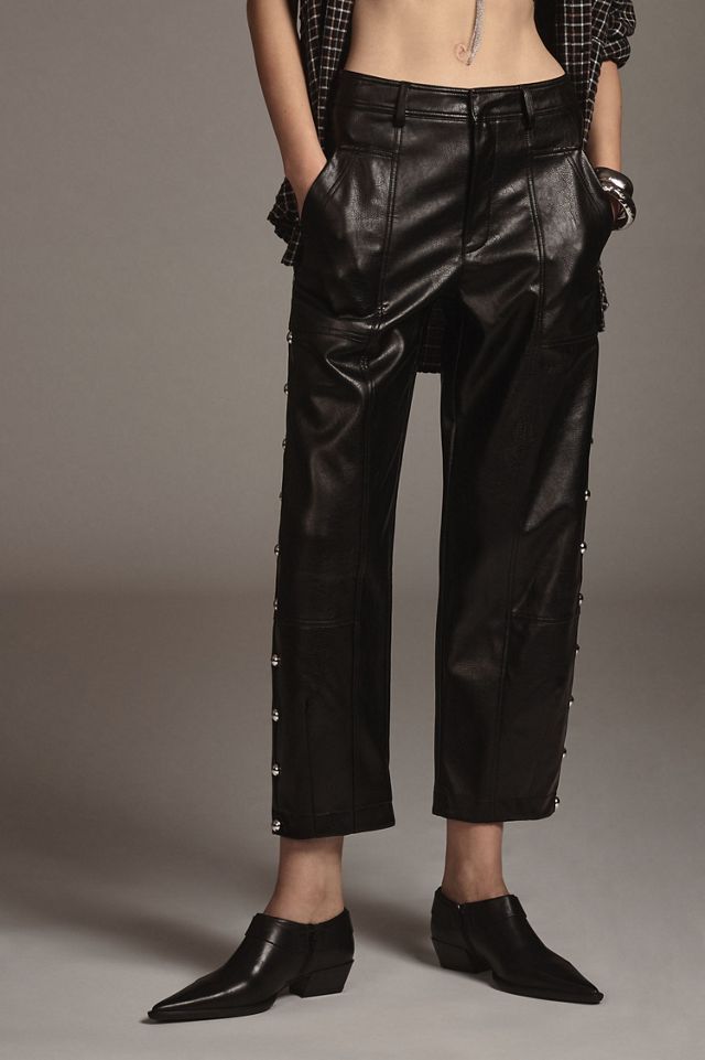 Vegan-Leather Utility Pants #3