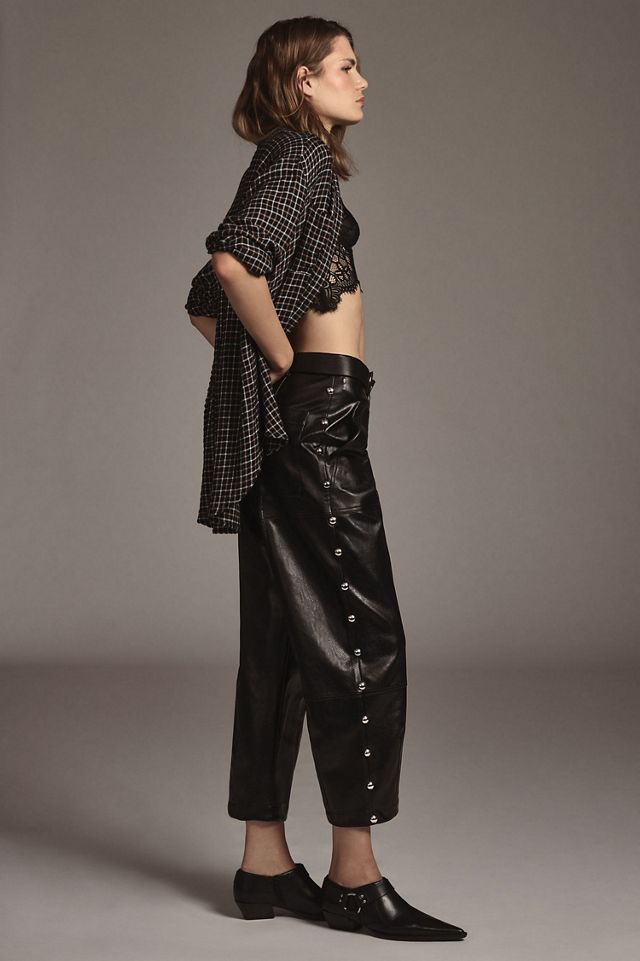 Vegan-Leather Utility Pants #4
