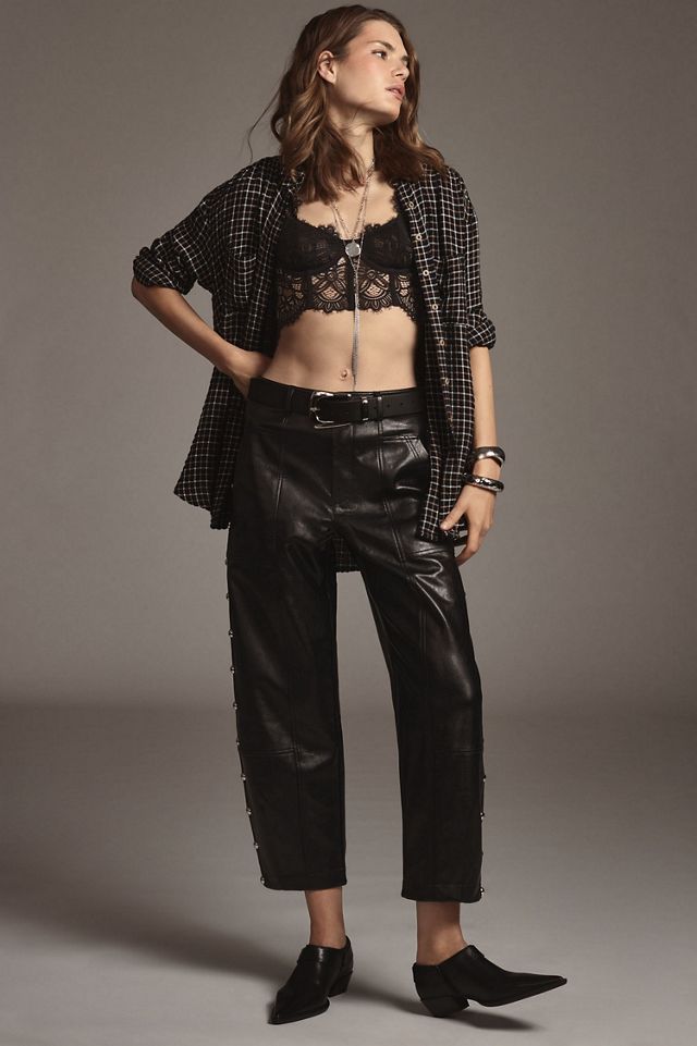 Vegan-Leather Utility Pants #1