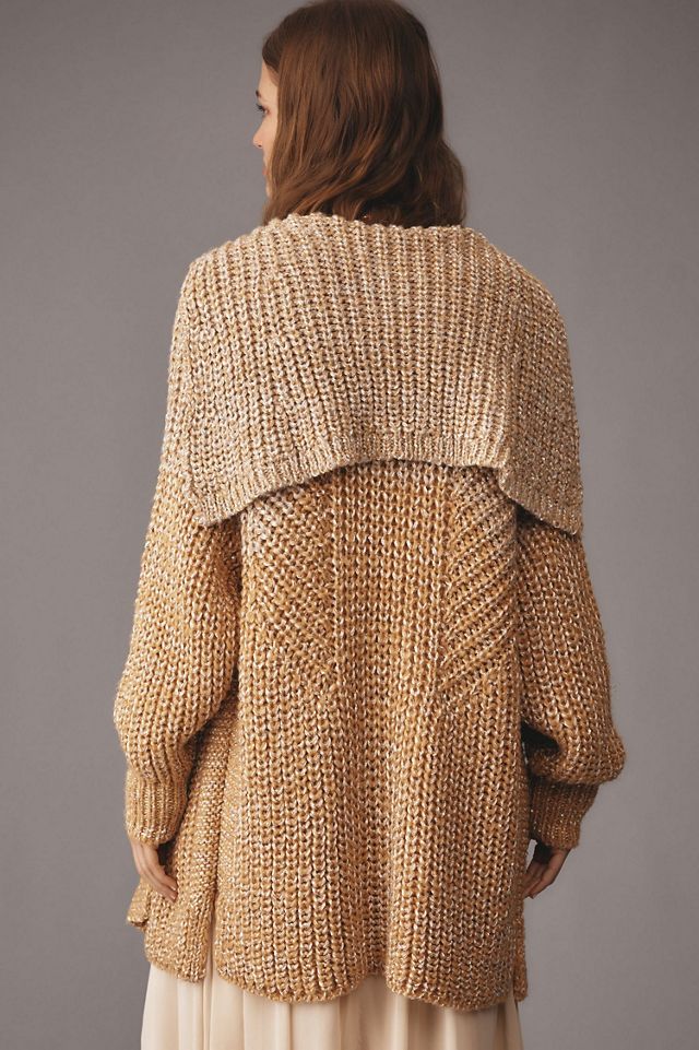 Maeve Oversized Collared Cardigan Sweater #1