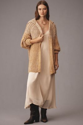 Maeve Oversized Collared Cardigan Sweater