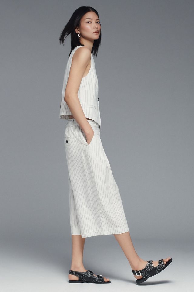 Maeve Cropped Wide-Leg Trousers #1