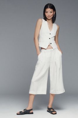 Maeve Cropped Wide-Leg Trousers