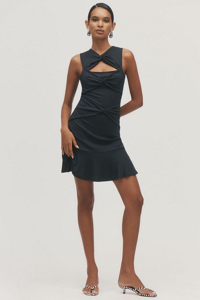 Twist-Front Layered Mini Dress #2