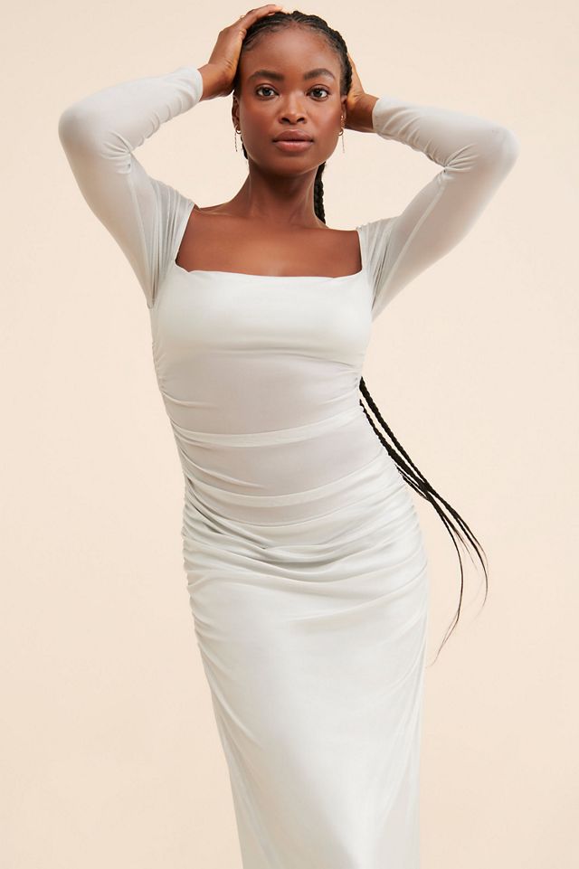 Nuuly x AFRM Sofi Foil Mesh Dress | Anthropologie