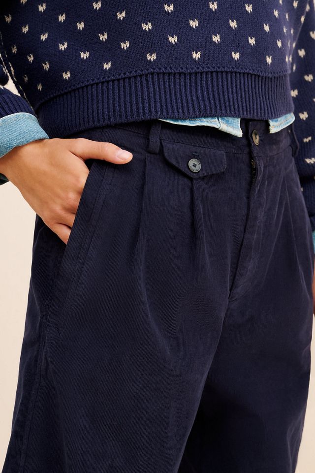 Closed Rhoone High-Rise Pleated Corduroy Pants #4