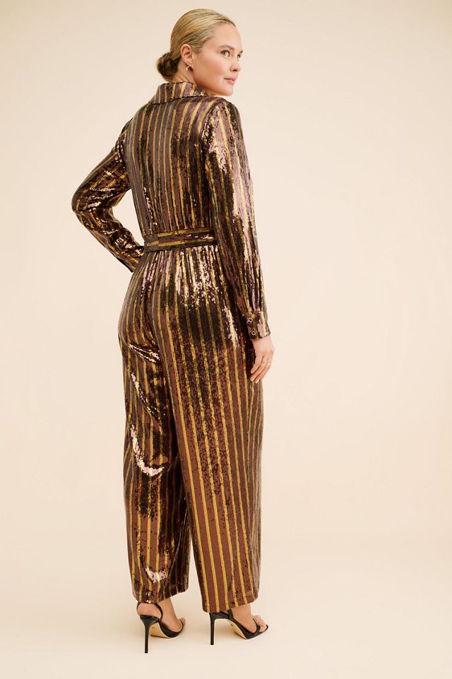 Eloquii Stripe Sequin Jumpsuit #4