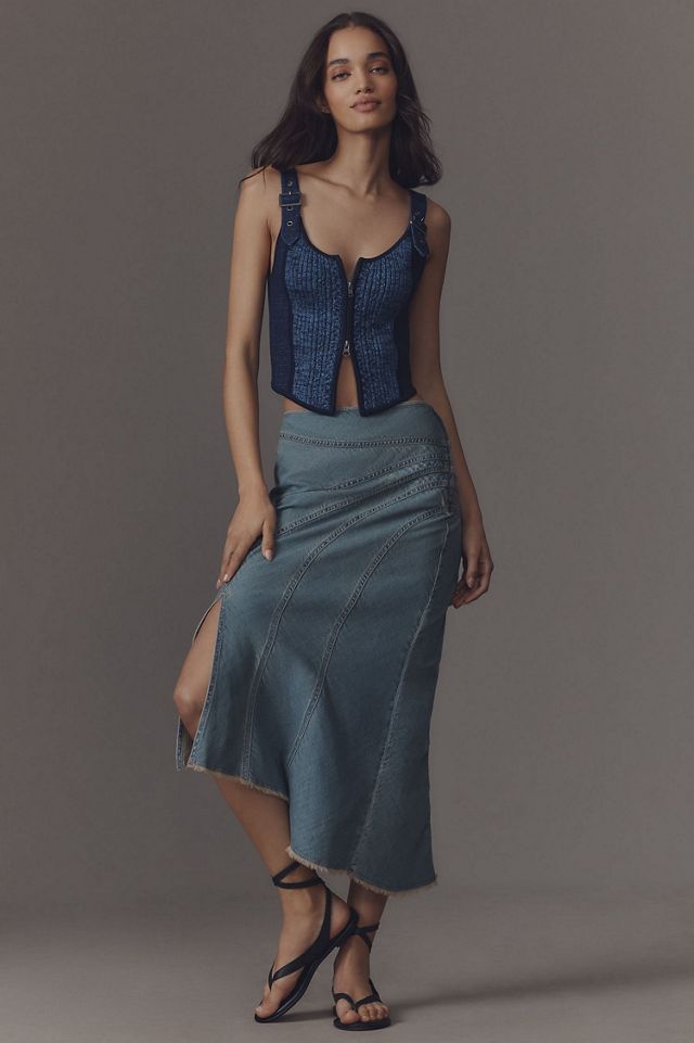 Pilcro Denim Slip Skirt #1