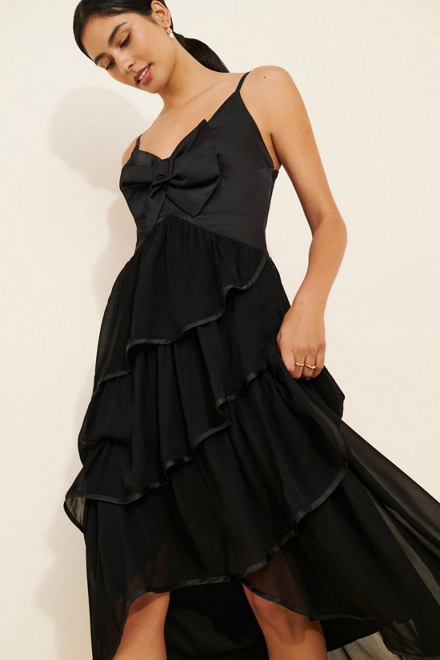 BHLDN Bow And Ruffle Midi Dress #4