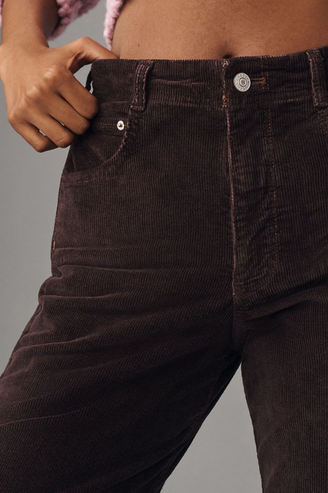 Pilcro The Adi Mid-Rise Frayed Relaxed Flare Jeans: Corduroy Edition #4