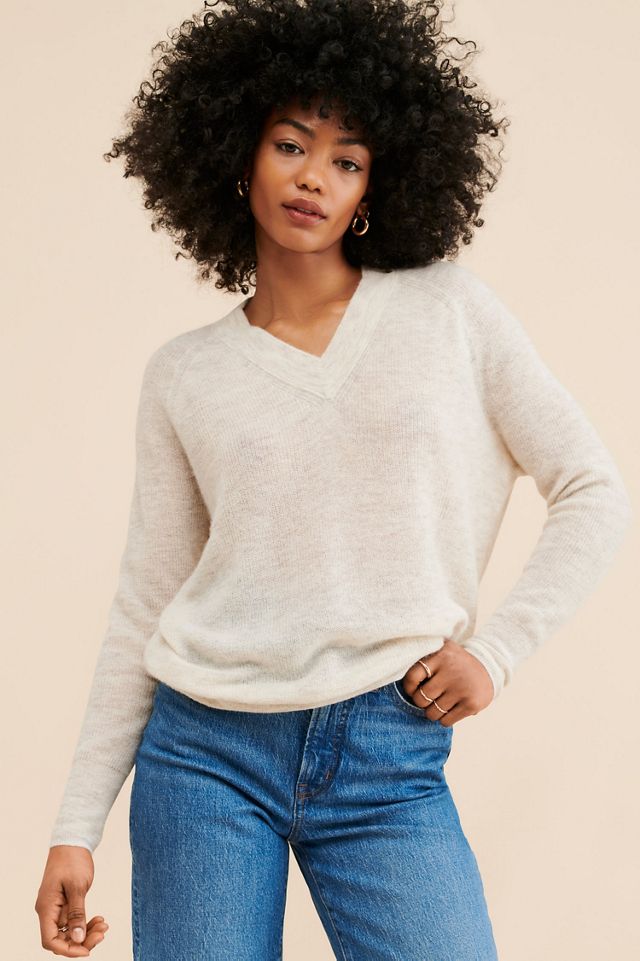Madewell Ginny V-Neck Raglan Sweater #4