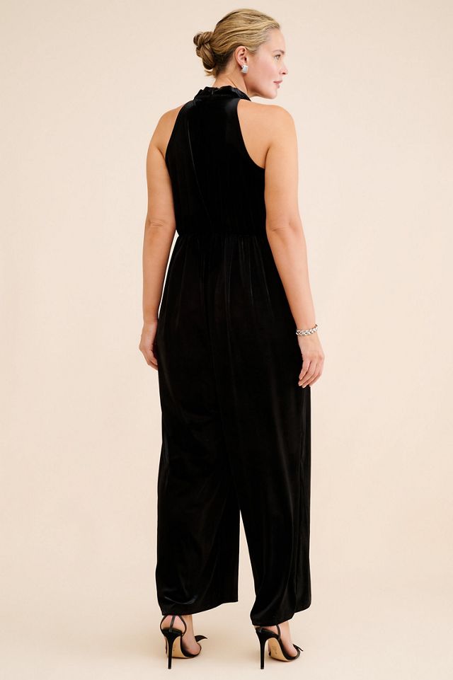 Eloquii Velvet High-Neck Wide-Leg Jumpsuit #3