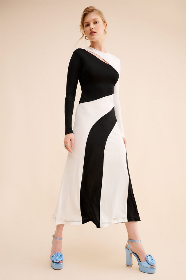 FARM Rio Cut-Out Long Sleeve Midi Dress #1