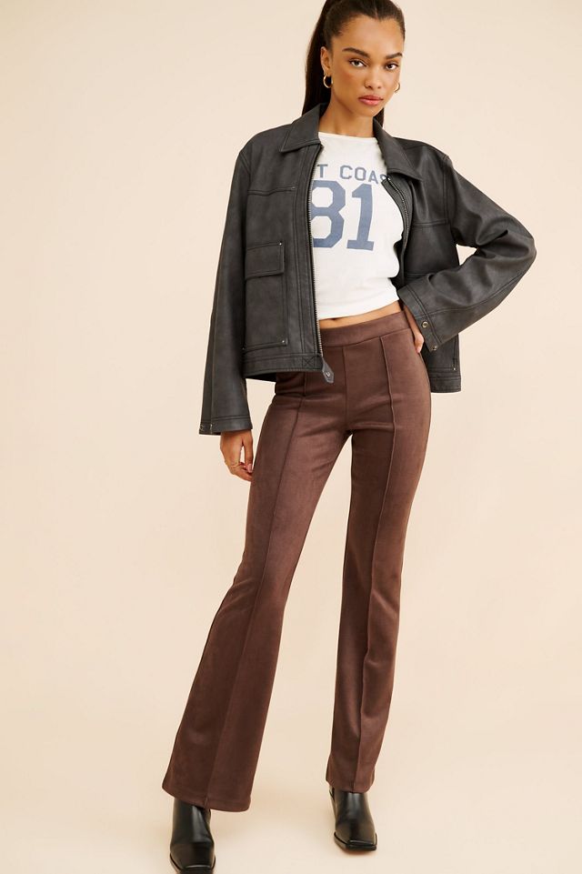Sanctuary Lana Flare Vegan Suede Pants #1