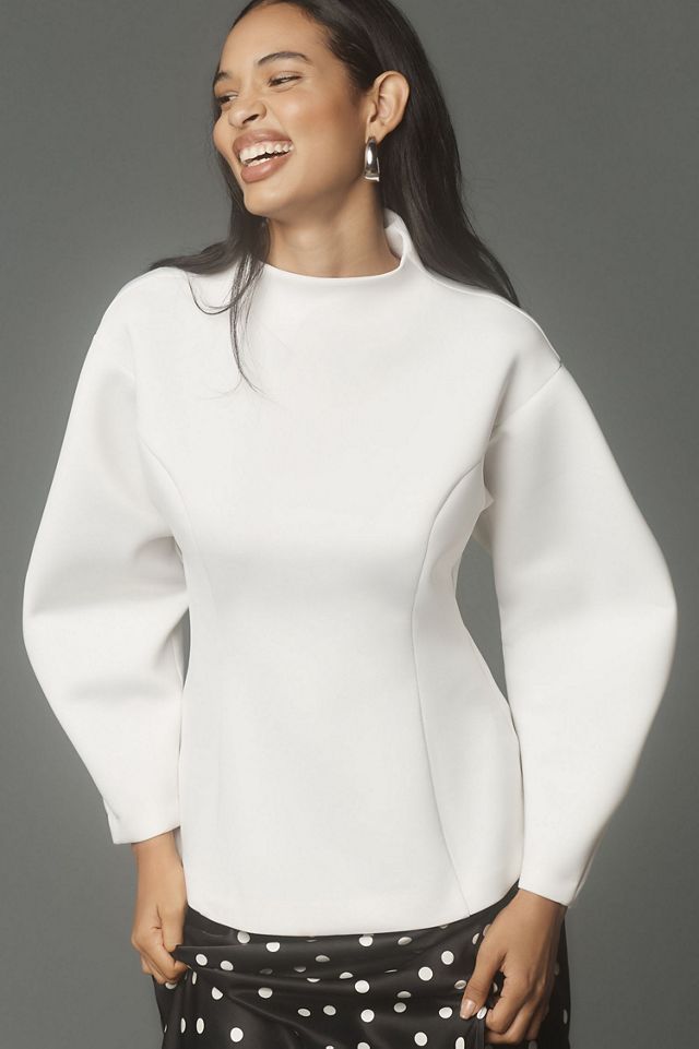 Maeve Neoprene Hourglass Pullover #3