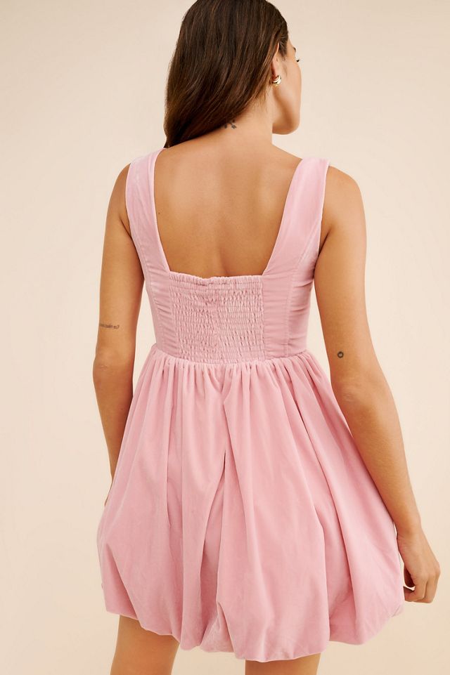 BHLDN Ariana Velvet Square-Neck Fit & Flare Mini Dress #3