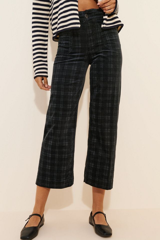 Maeve The Colette Cropped Wide-Leg Pants: Plaid Corduroy Edition #4