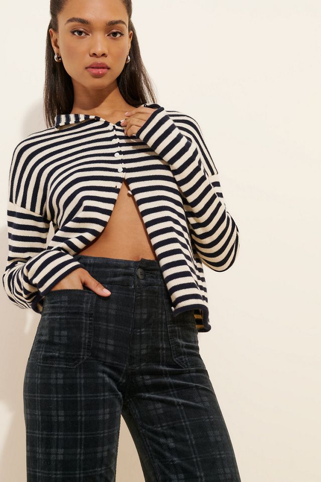 Maeve The Colette Cropped Wide-Leg Pants: Plaid Corduroy Edition #3