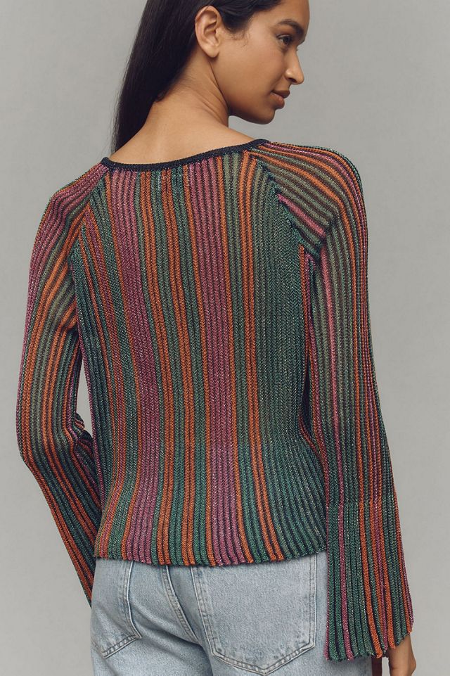 FRNCH Sheer Shine Long-Sleeve Sweater #1