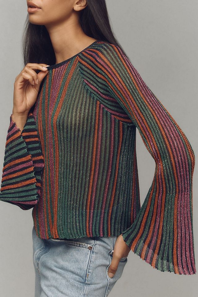FRNCH Sheer Shine Long-Sleeve Sweater #3