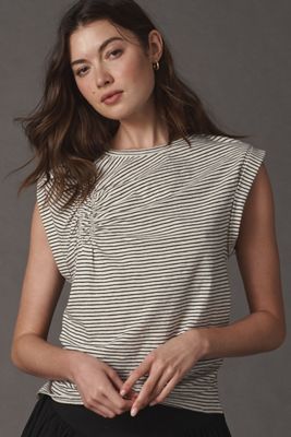 Pilcro Relaxed Ruched Muscle Tee
