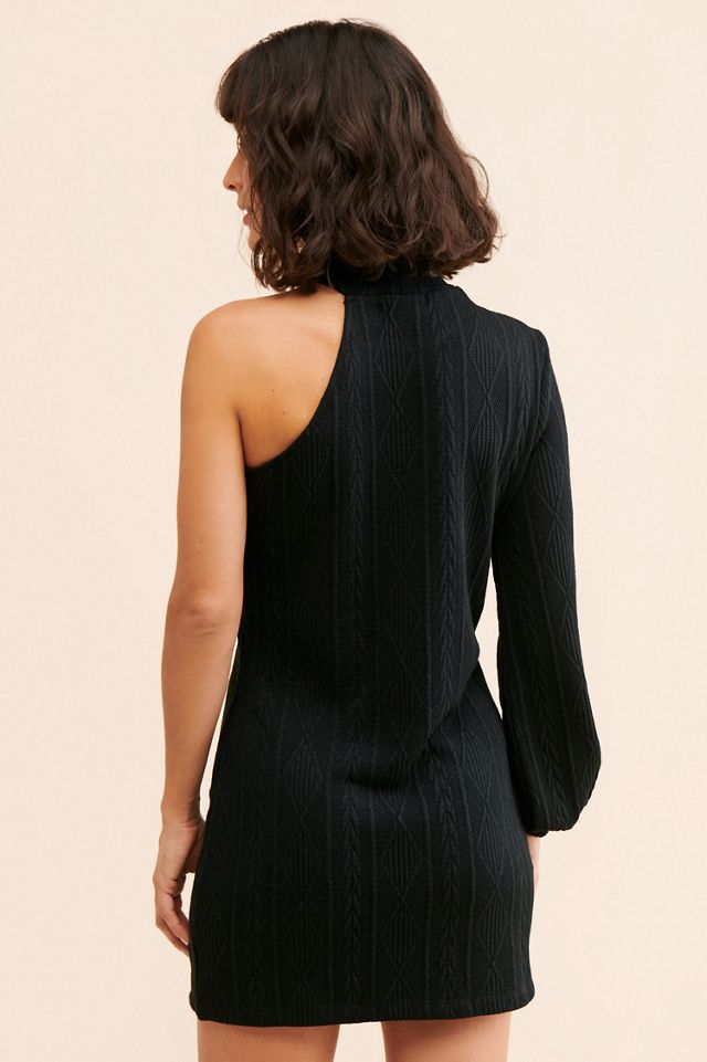 Sanctuary One-Shoulder Sweater Dress #1