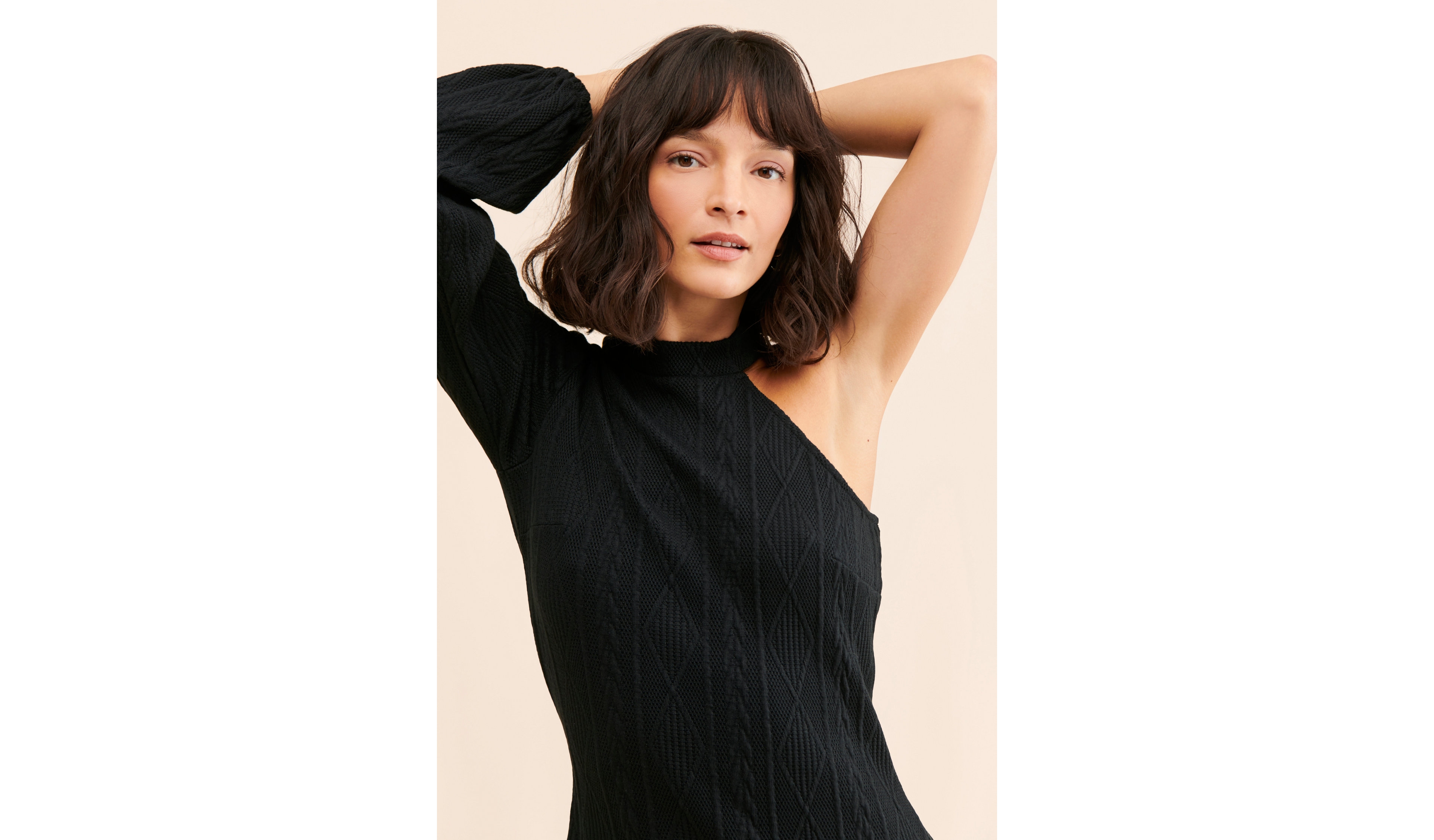 Sanctuary One-Shoulder Sweater Dress