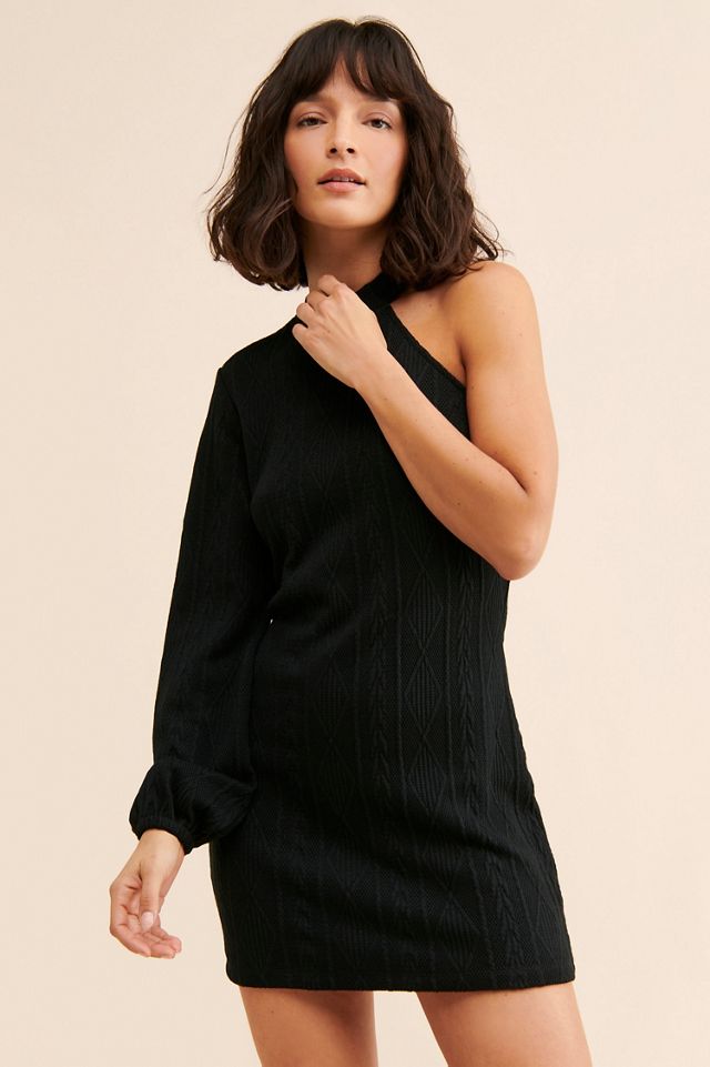 Sanctuary One-Shoulder Sweater Dress #4