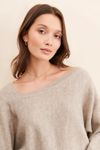 Flat White Livvy Waffle Knit Cardigan Sweater
