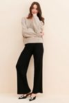 Flat White Livvy Waffle Knit Cardigan Sweater