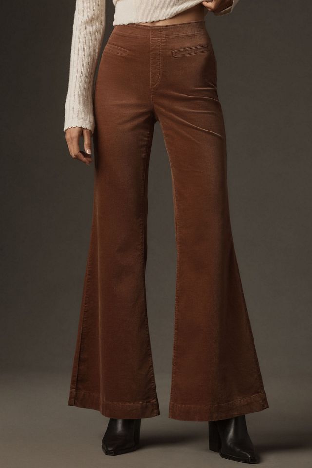 Pilcro Pull-On Mid-Rise Velvet Retro Flare Jeans #4