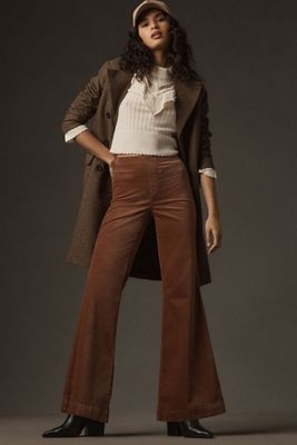 Pilcro Pull-On Mid-Rise Velvet Retro Flare Jeans