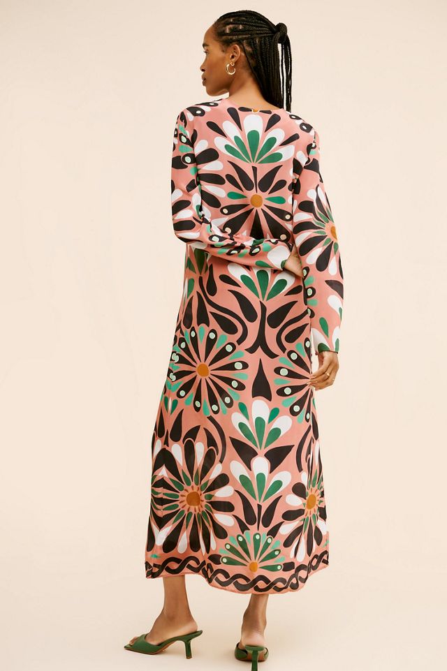 FARM Rio Ainika Flowers Long Sleeve Maxi Dress #1