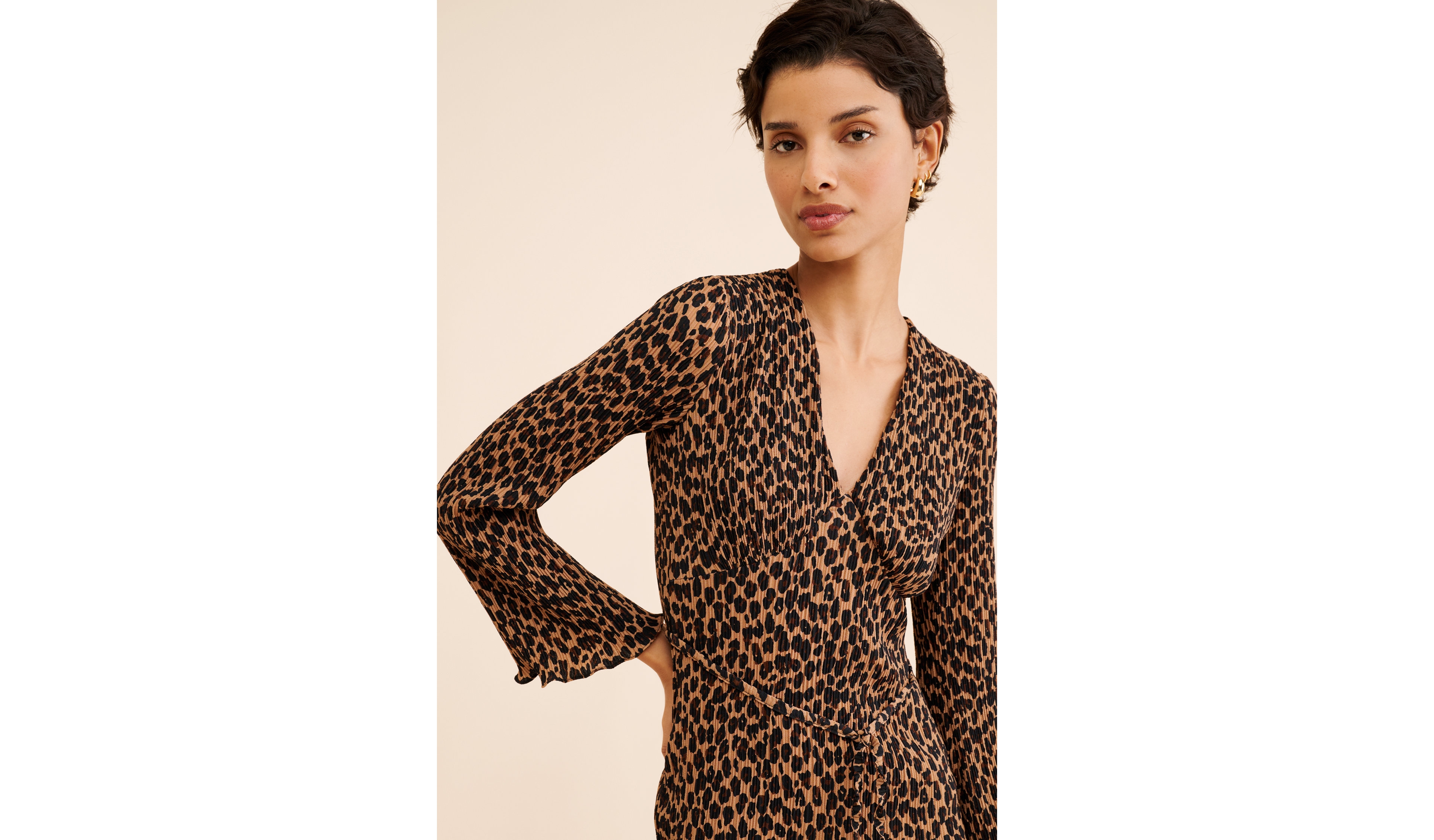 Never Fully Dressed Leopard Celeste Midi Dress