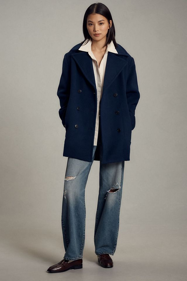 Maeve Double-Breasted Wool-Blend Coat #3