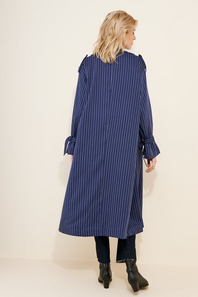 Extro Vert Oversized Pinstripe Coat #1