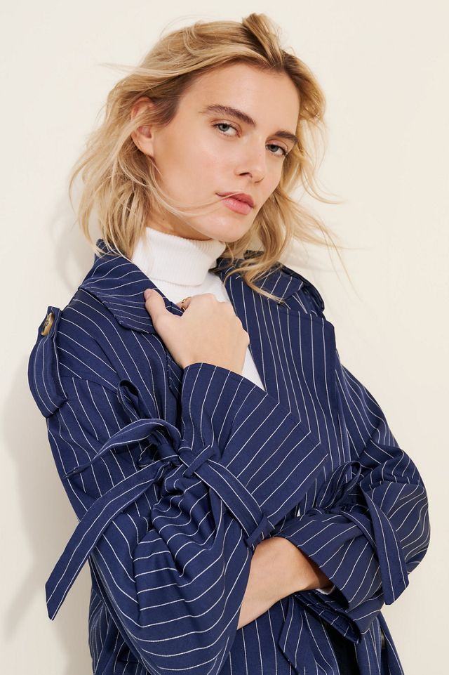 Extro Vert Oversized Pinstripe Coat #4
