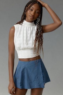 Asymmetrical Pleated Skort