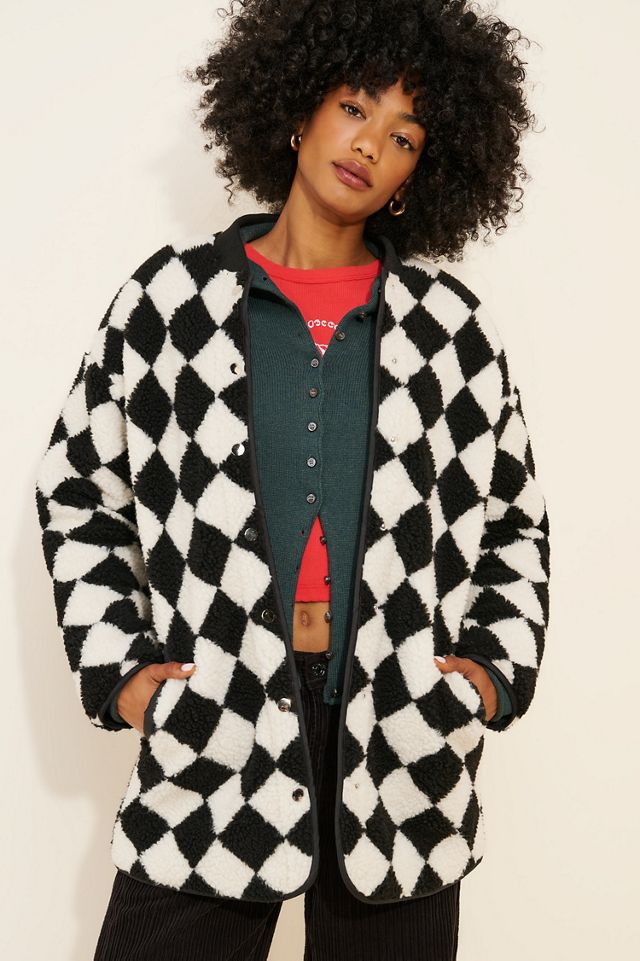 If By Sea Harlequin Oversized Fleece Jacket #3
