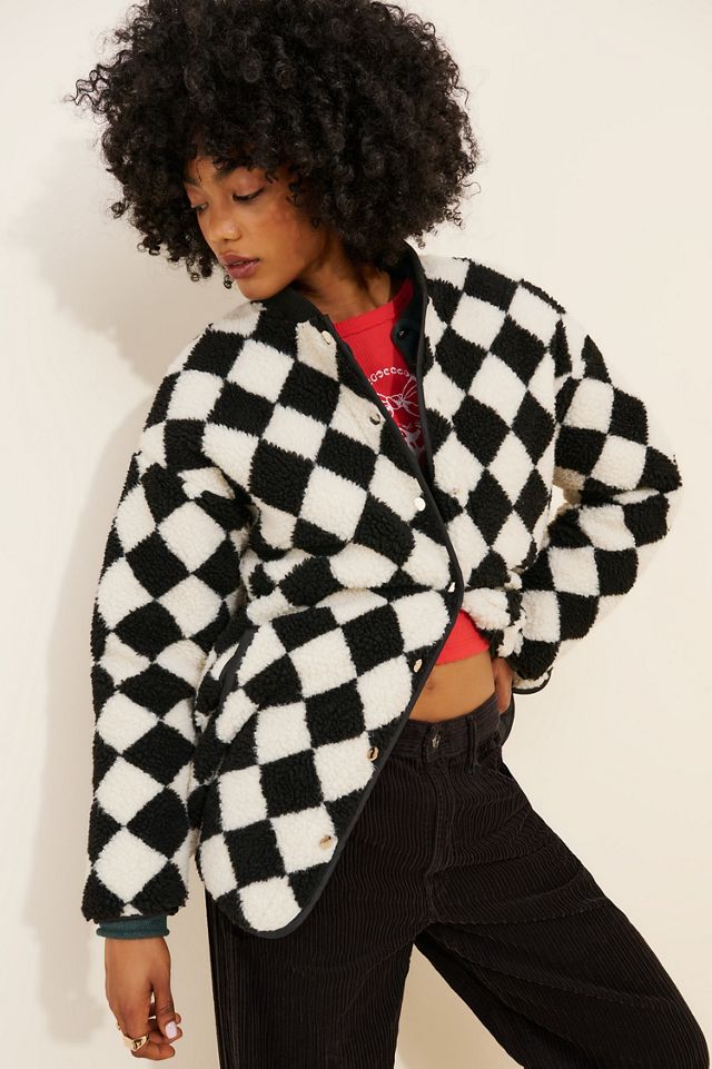 If By Sea Harlequin Oversized Fleece Jacket #4