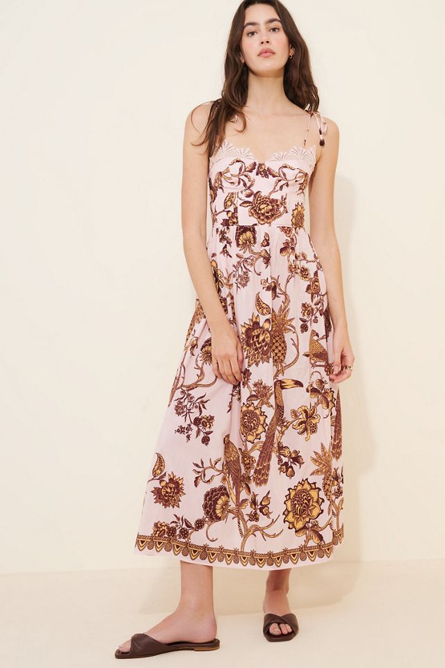 FARM Rio Tropical Landing Lace Midi Dress #3