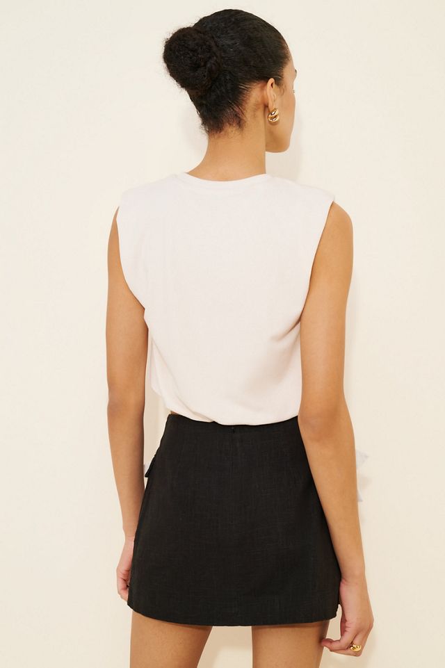 Aureta Linen Lilly Corsage Mini Skirt #3