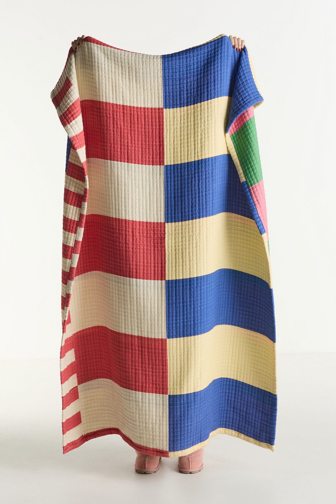 Damson Madder Cotton Printed Throw - Multi, Standard, 50" x 70"