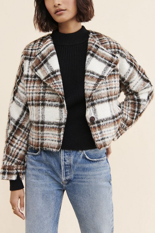 Greylin Lawrence Plaid Cropped Jacket #2