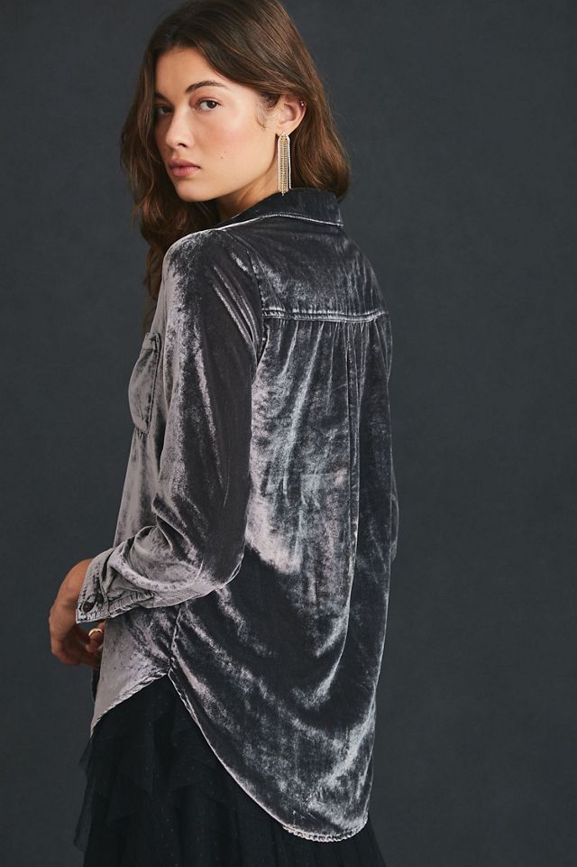 Pilcro Relaxed Velvet Buttondown #3